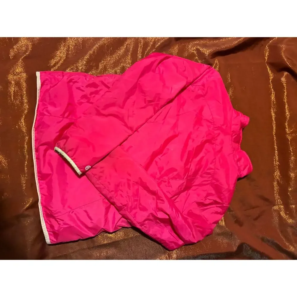 Discovery Jacket Girls XL 14-16 Pink Fleece Lined Insulated Zip Pockets Warm